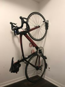 bike on wall installation