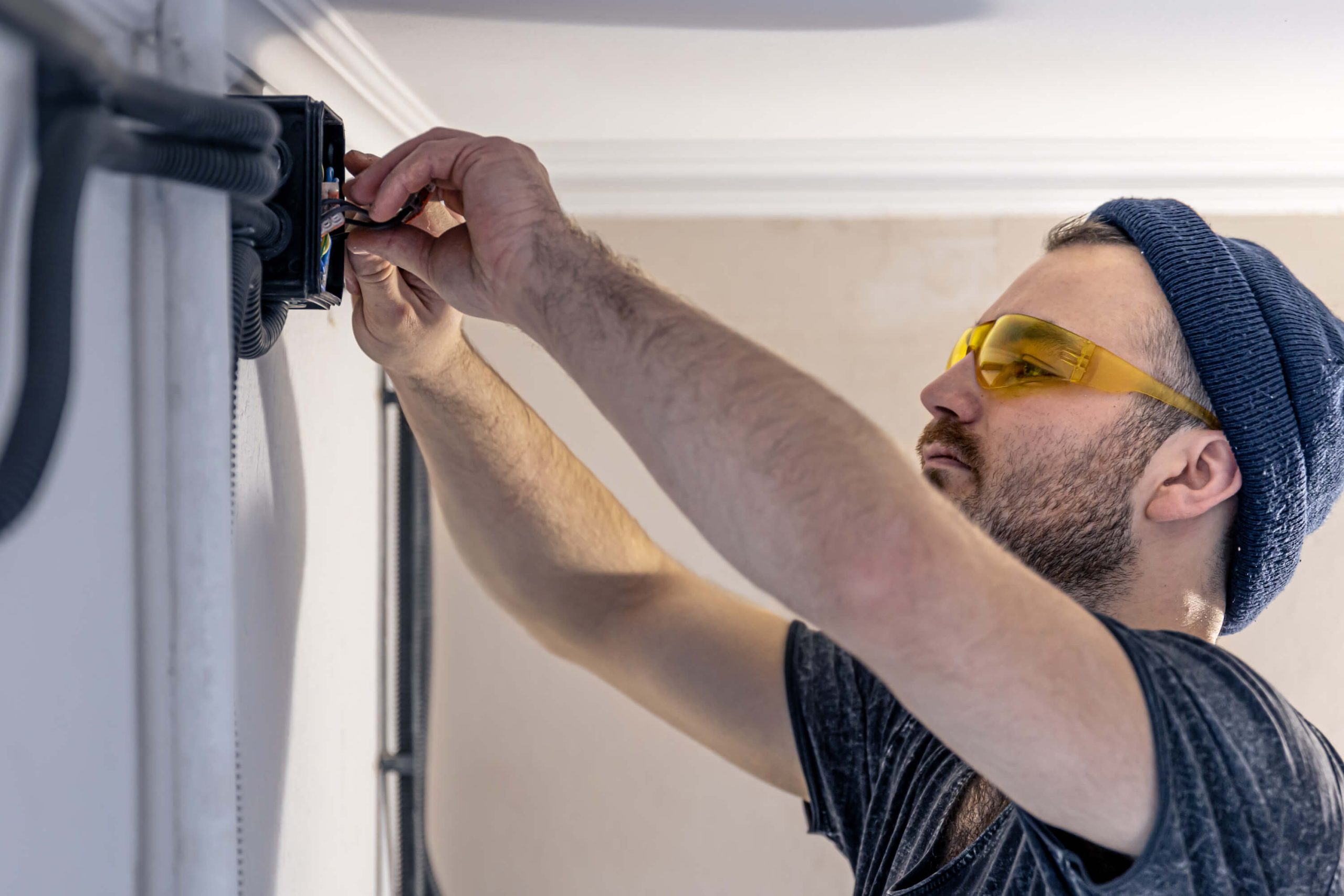 An Electrician Is Mounting Electric Sockets On The 2022 01 11 04 17 46 Utc 1