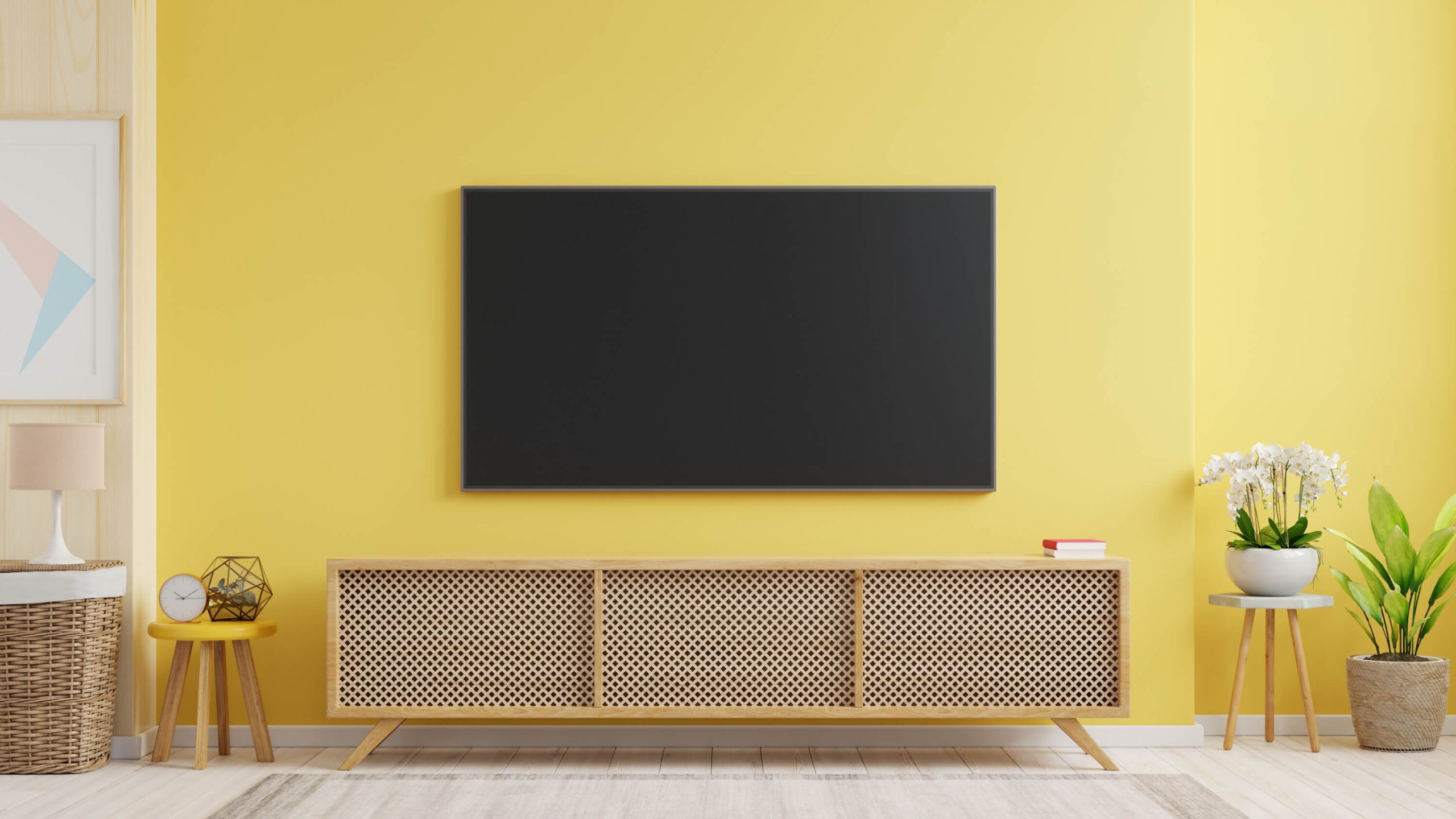 Mockup A Tv Wall Mounted In A Living Room 2022 12 16 11 57 16 Utc 1